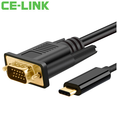 

CE-LINK USB3.1Type-C to DVI high-definition conversion cable 2 meters USB-C to DVI computer mac with high-definition TV monitor projector line black 1650