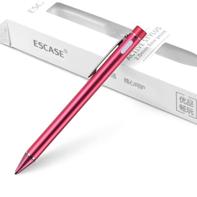 

ESCASE Apple iPad capacitive pen stylus compatible with Microsoft Surface Huawei Samsung Tablet PC mobile phone smart touch rechargeable business enjoyment version of the Chinese red