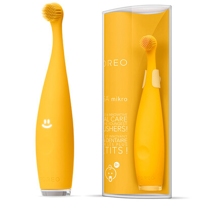 

FEIOLE FOREO YsSA ISSA mikro smart electric silicone toothbrush baby children training low-frequency vibration electric toothbrush lemon yellow