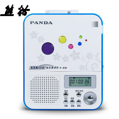 

Panda (PANDA) F-331 Multifunctional Language Recorder Recorder Tape & USB TF Mutual Recorder MP3 Player u Disk Player (Blue