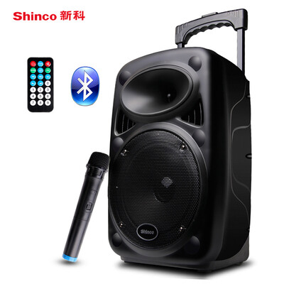 

Shinco (Shinco) X8 Открытых вагонетки кадриль акустических систем с беспроводным микрофоном портативного аудио усилитель мощности черным