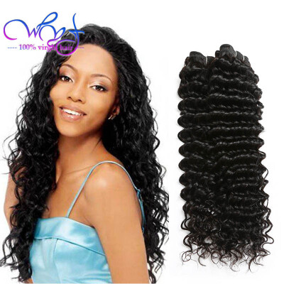 

WYF Hair Products 7A Grade Deep Wave Indian Human Hair 3Pcs Indian Deep Wave Extension 100% Indian Virgin Hair Machine Double Weft