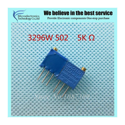 

10Pcs/lot 3296W-1-502LF 3296W 502 5k ohm Top regulation Multiturn Trimmer Potentiometer High Precision Variable Resistor