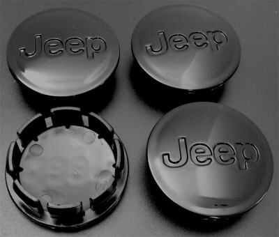 

4x 56mm ALLOY WHEEL HUB CENTER CAPS JEEP BLACK BADGE RENEGADE CHEROKEE WRANGLER