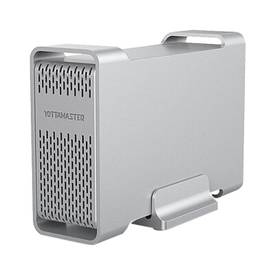 

YottaMaster PS200RC3 3,5 Yingcun Type-C массив шкафа SATA3.0 серийный настольный жесткий диск RAID шкаф алюминиевый двойной бородкой поддержка 10TB коробки для жестких дисков серебро