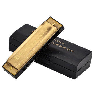 

Guoguang GG10A-7 10 hole blues harmonica bronze