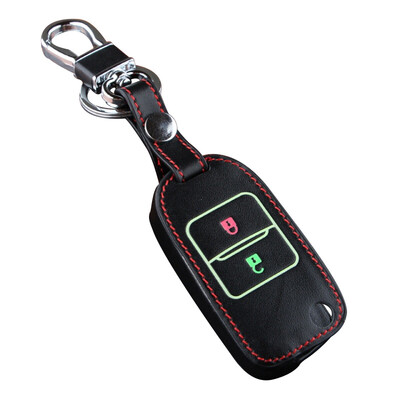 

Huashi Changan CX70 key case luminous folding two keys black car leather key sets modified special key ring accessories