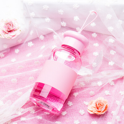 

Cool (CONKU) glass cup 380ML anti-hot belt handle cute men and women students cup drop drop TM-3
