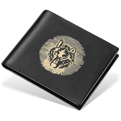 

Seven Wolves Wallets Men&39s Business Short Wallet Business Casual Fashion Cross Piece 3A1764033-01 Black