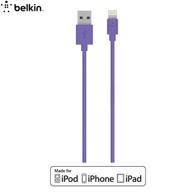 

Belkin Apple MFI Certified Data Cable Charging Line Lightning Interface Purple 12m for iPhone 77 Plus 6s 6s Plus SE