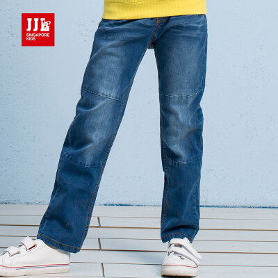 

JJLKIDS Partner Club children's clothing boy's cowboy trousers pants autumn boy in the big child casual straight pants BCK71075 denim blue 120