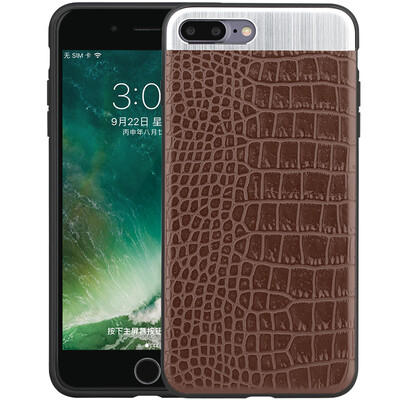 

Freeson Apple iPhone8 Plus Мобильный телефон Корпус Apple iPhone7 Plus Мобильный чехол Case Crocodile Pattern Кожаный чехол 5.5 дюймов Коричневый