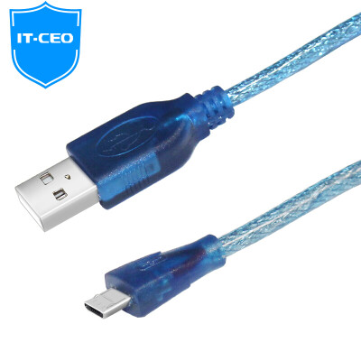 

IT-CEO V08RO USB телефонная линия для зарядки данных Micro 5P интерфейс / Эндрюс длина линии интерфейса 0,15 м прозрачный синий