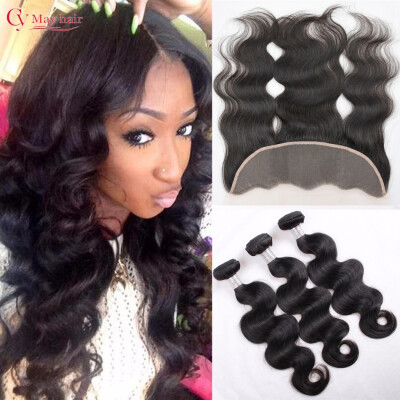 

Brazilian Body Wave With Frontal Closure 13*4 Lace Frontal Closure with Bundles Cy May Grade 8A Brazilian Virgin Hair With Frontal