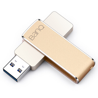 

banq F50 16GB USB3.0 all-metal 360-degree rotating high-speed U disk earth Hao gold