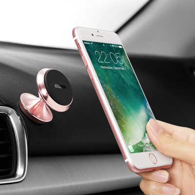 

ESR) Car Mobile Phone Holder Magnetic Magnetic Stretcher Portable Car Sticky Universal Type For Apple Samsung Huawei Millet and other rose gold