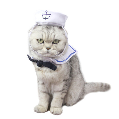 

Giza Aberdeen Pet Clothes Navy Kitted Bum Natural Breath Dog Cats Handsome Clothes + Hat