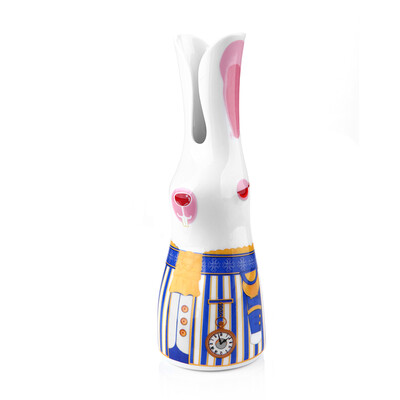 

Taiwan Artiart vase decoration ceramic cute rabbit lead-free creative gift desk rabbit vase blue
