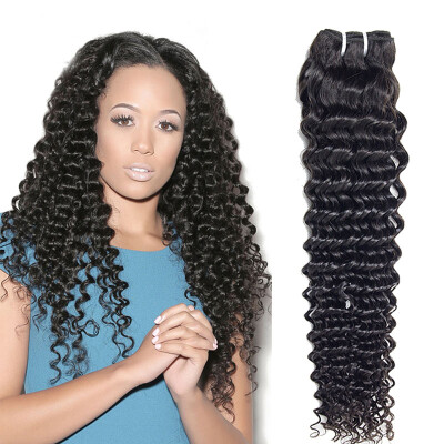 

7A Peruvian Virgin Hair 4 Bundles Peruvian Deep Wave Human Hair Extensions Cheap Curly Virgin Hair Bundle Deals Free Shipping