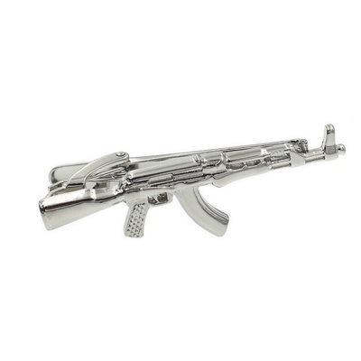 

Yoursfs @ Gun Tie Clip Мини-новинка Галстук-галстук-галстук из нержавеющей стали в форме пулемета для мужчин Подарок