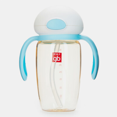 

Gb good child children cup baby cup ppsu training cup drinking cup straw cup with handle 9 months or more 350ml blue robot