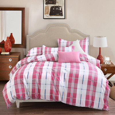 

Yingxin textile cotton four-piece simple skin-friendly twill sheets pillowcases quilt quilt cover four sets of 15 18 m mattress elegant gray