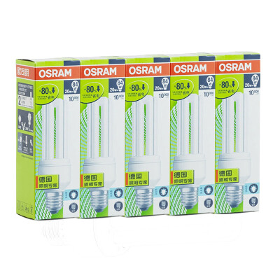 

Jingdong supermarket] OSRAM OSRAM T3 standard energy-saving lamps 20W warm white E27 (five loaded