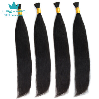 

Human Hair Bulk European Straight Virgin Bulk Hair 10A European Bulk Hair Extensions 4pcs Black Hair Pieces