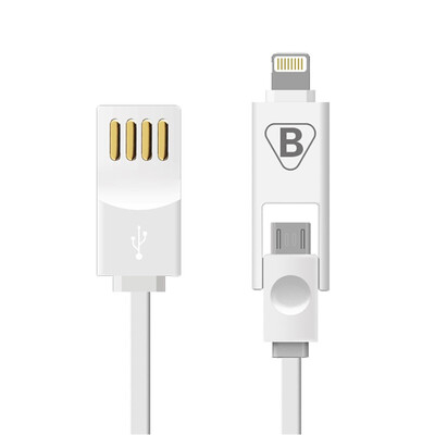 

BIAZE K1 двух-в-одном Apple 8/7/6 линия данных 1 метр белый телефон для зарядки мобильного телефона Andrews iphone5 / 6s / 7/8 Plus / X iPad Huawei просо Samsung