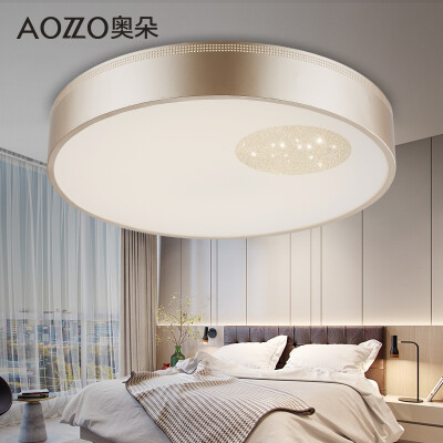 

Austrian house decorated (AOZZO) bedroom LED ceiling lamp simple modern round crystal lamp creative fashion restaurant aisle balcony lamp diameter 40CM warm white 21W CL31142