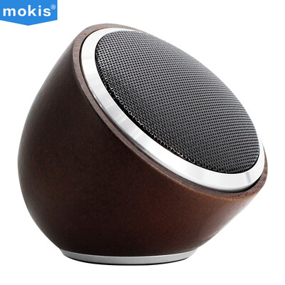 

Mokis mokis solid wood Bluetooth speakers subwoofer audio wireless portable Bluetooth speakers car audio hemisphere small speakers walnut color