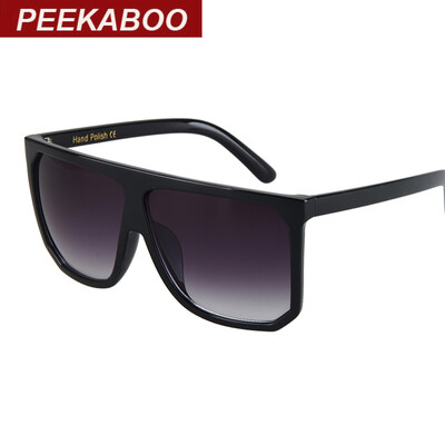 

Peekaboo Black clear oversized square sunglasses women gradient summer style classic women sun glasses super big uv400