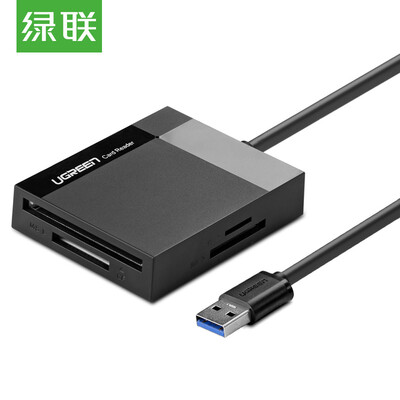 

Green UGREEN Hi-Speed ​​USB30 Multi-function card reader Support for reading SD TF CF MS memory card Four-in-one card reader Multi-card read 1 meter 30335