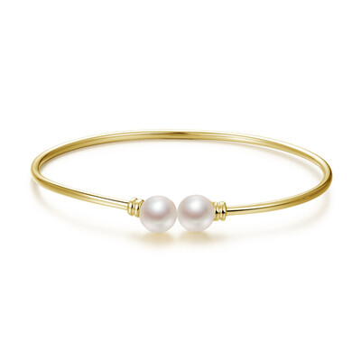

Beijing Run Pearl Love Summer Series S925 Silver inlaid white freshwater pearl bracelet bracelet bracelet round 8-9mm