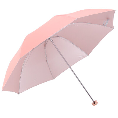 

Paradise umbrella silver plastic high-density polyester three fold ultra-light sunny umbrella umbrella orange 336T