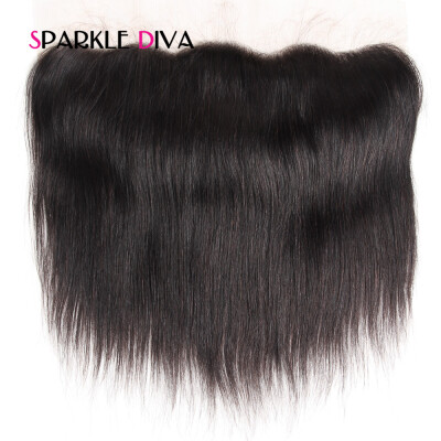 

Ear to Ear Lace Frontal Closure With Baby Hair Pre Plucked Brazilian Straight Human Hair Free Part Remy Hair