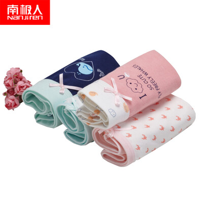 

Antarctic Nanjiren children&39s cotton underwear boys&girls triangle angle 4 installed in the big child baby underwear girl bird bird cloud paragraph 130