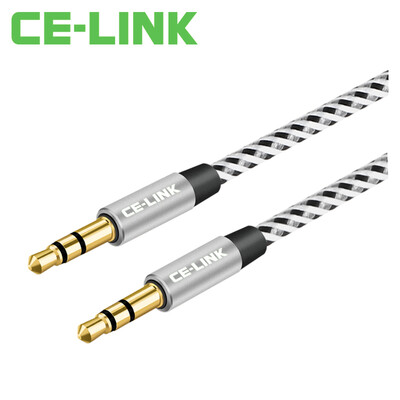 

CE-LINK 3,5-мм стерео аудиокабель Автомобильный кабель AUX 1-метровый удлинительный кабель для мобильного телефона с плоским усилителем MP3 DVD и другой версии сплава цинка A2039