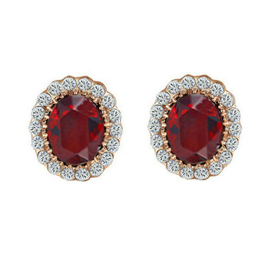 

Yoursfs Female Vintage Round Shape Stud Earrings For Women Austrian Crystal 4 Colors Earrings Jewelry Hot Sell