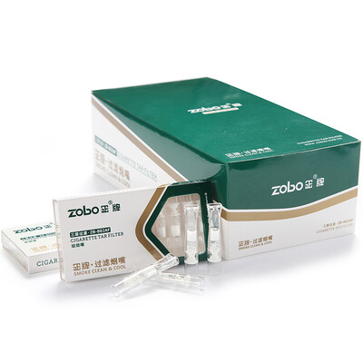 

ZOBO for fine cigarettes only microporous filter beads triple filter disposable cigarette holder ZB-802B 10 sticks 12 boxes Jingdong for transparent whit