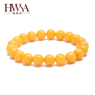 

Ai Hua Shang HWSA Amber Beeshide Hand string 85-9mm single lap certificate