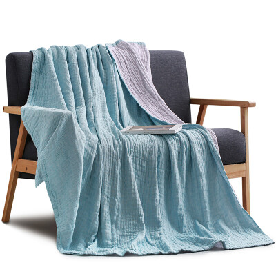 

Sanli cotton AB version of the plain gauze towels are 40s combed yarn home lunch break four seasons universal blanket single 150 × 200cm in gray