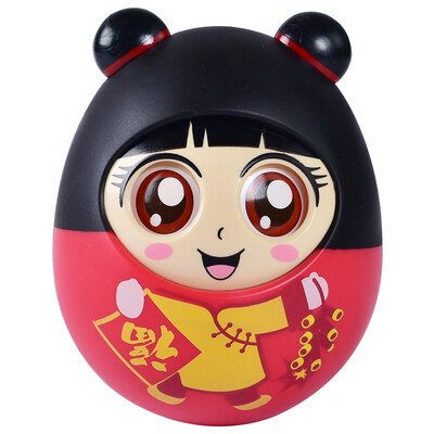 

Hao yuan nodding tumbler doll blinks bells cartoon puzzle toys children early education tumbling ornaments - Meng Bao Fuwa
