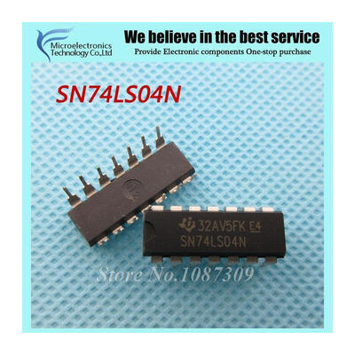 

10pcs free shipping SN74LS04N 74LS04N SN74LS04 DIP-14 Inverters Hex Inv w/HV Output new original