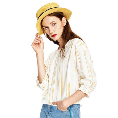 

UR Women &39s Folded Long Sleeve Round Handle Elegant Shirt WE08S2CN2003 White S