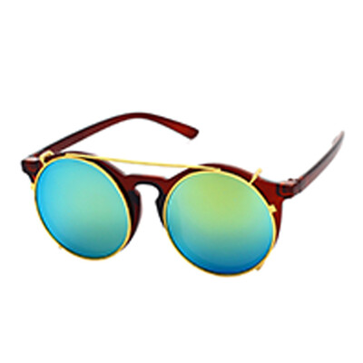 

Retro punk double dual use plug-in lens sunglasses men and women sunglasses as gift for men and women