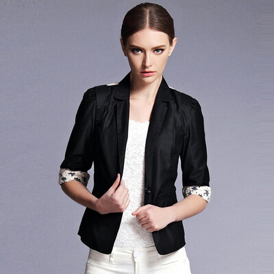 

Marc Rebecca Slim Lace Casual Suit Women's Suit Short Jacket 35248A Black M Code