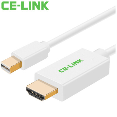 

CE-LINK Mini DP to HDMI cable 2 meters mini Displayport to HDMI cable Macbook connected to high-definition TV projector support 4 * 2k black A1583