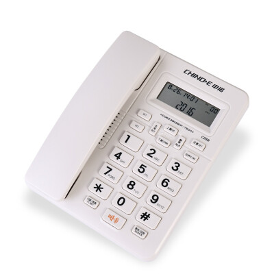 

CHINO-E) C258 One-touch dialing / accessable extension / free battery telephone landline office / home landline telephone / fixed telephone landline white