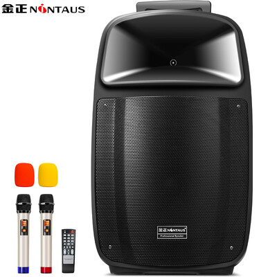

Jinzheng (NINTAUS) N95 15-дюймовый квадратный танец стерео Bluetooth портативный внешний громкоговоритель мощность сабвуфер U сегмент беспроводной микрофон громкоговоритель черный